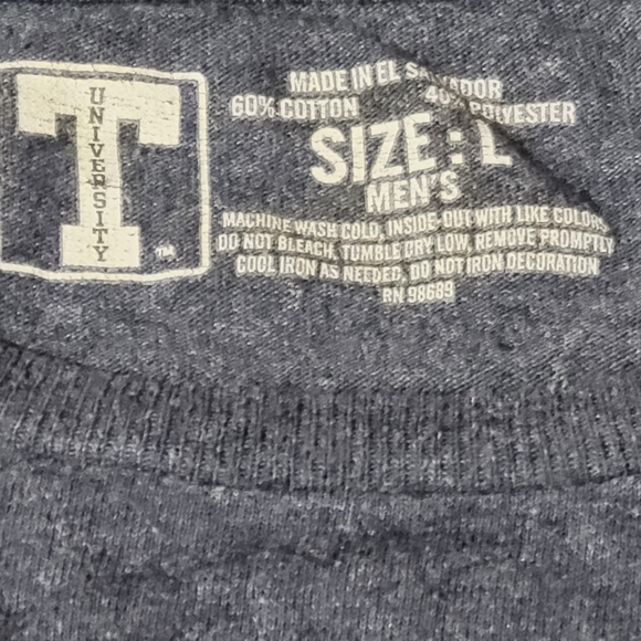 Auburn Tigers Mens Gray T-Shirt Size Large B44 - Picture 3 of 5